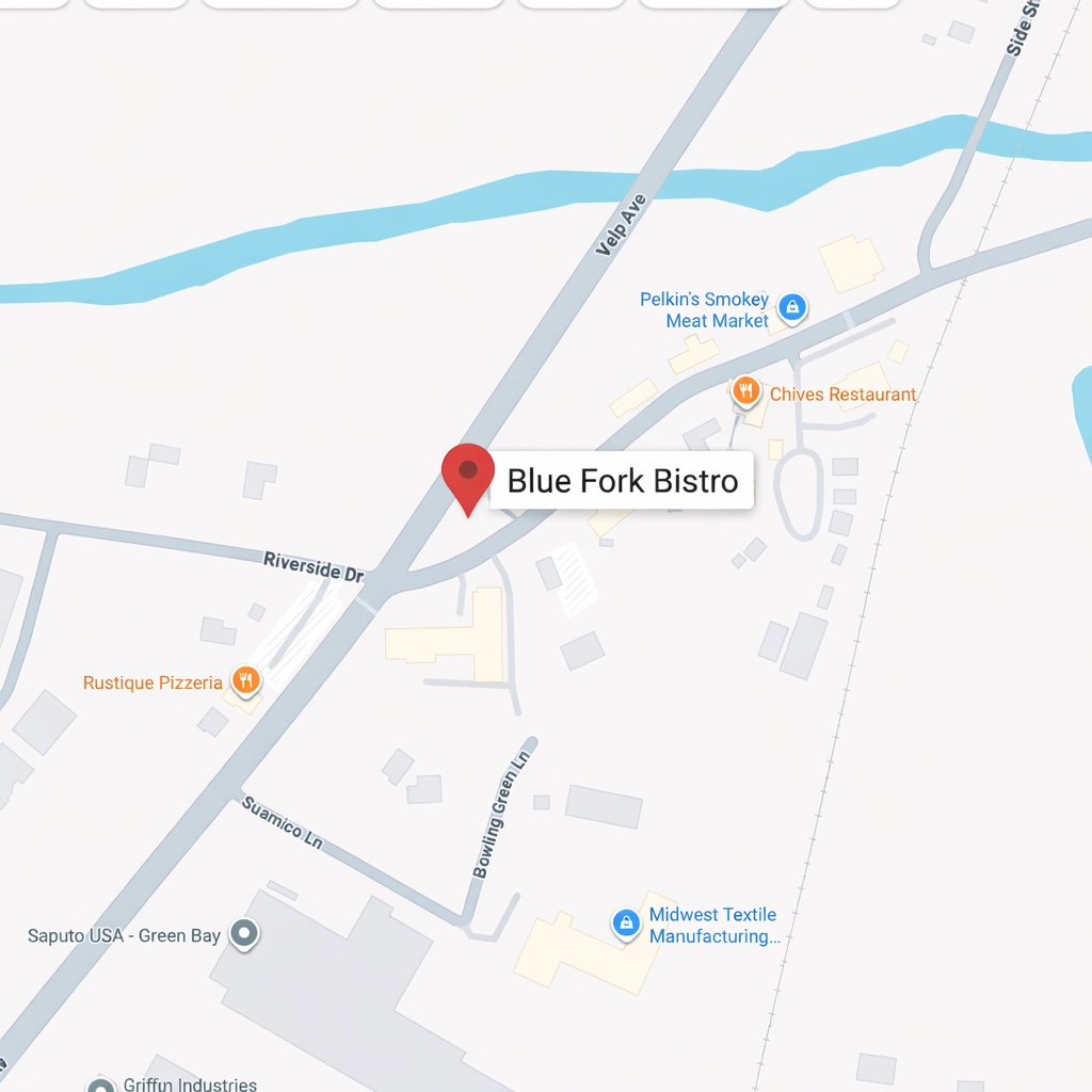 Map placeholder for restaurant location